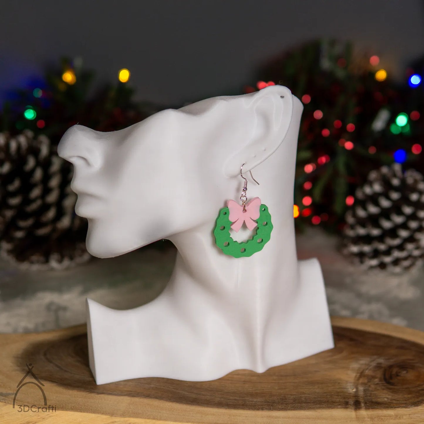 Pendiente corona pastel