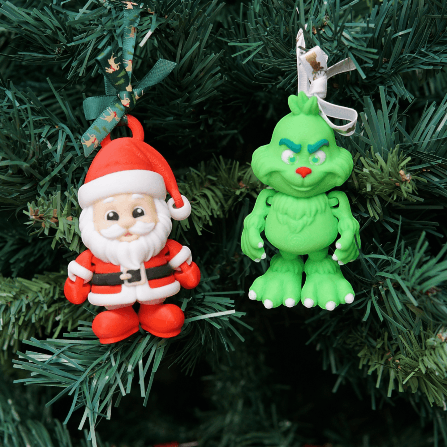 Santa y Grinch articulados